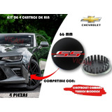 Kit De 4 Centros De Rin Chevrolet Camaro Ss Negro 66 Mm