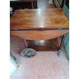 Mesa Auxiliar Bar Carrito Con Ruedas Antigua Firme ! Oferta!