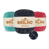 Barbante Brilho Prata 400g N°6 4/6 Fios 406m Euroroma Cor Azul-marinho