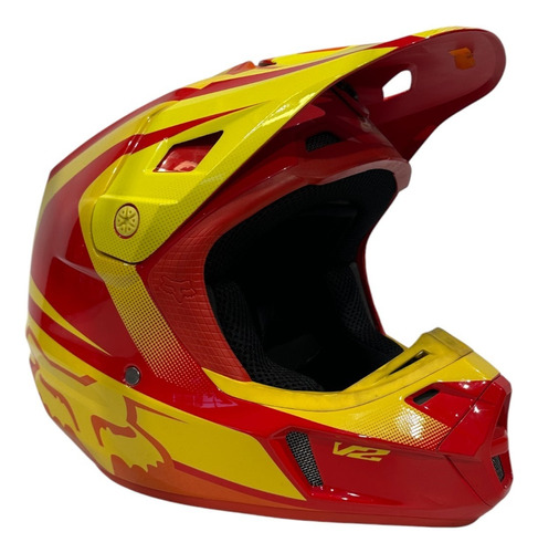 Casco Fox V2 Red/yellow Utv/atv Enduro