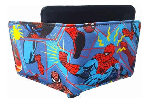 Cartera Spider Man Hombre Araña Marvel Con Caja Metálica