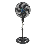 Ventilador Chão Solaris Fs1608 Preto Com 6 Pás De  Plástico, 50 cm De Diâmetro 60 Hz 110 v