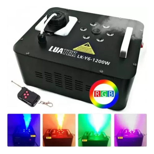 Máquina De Fumaça Festas 1200w 6 Leds Controle Dmx Dj