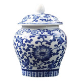 Tarro De Jengibre De Porcelana Azul Y Blanca China, Tarro De