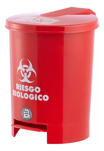 Caneca Plástica 12l Rojo-riego Biológico Con Pedal