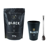 Kit Completo Terere Mate Erva Menta Black Copo Preto E Bomba