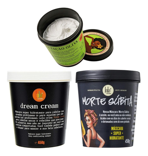 Dream Cream 450g & Morte Súbita 450g & Umectação Oliva 200g