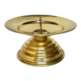 Candelabro Dourado Para Vela De 7 Dias Artesanal Pequeno