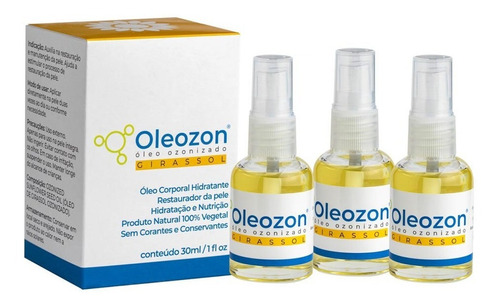 Óleo De Girassol Ozonizado Oleozon 30ml - 3 Unidades