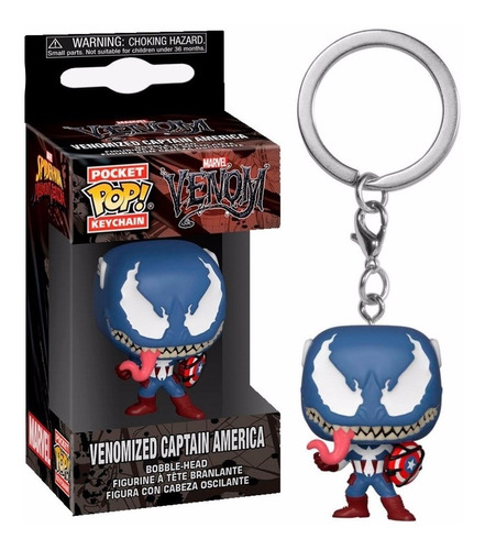 Funko Pop Marvel Keychain Venomized Captain America Original