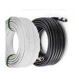 Cable Coaxil 40mts Armado Rg6 C/ Conector Compresion Enbolsa