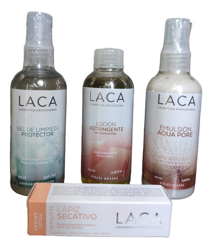 Kit Facial Laca - Piel Seborreica Y Con Acné
