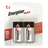 Energizer, Pilas Max Alcalinas C, 2 Pilas, Blanco/rojo