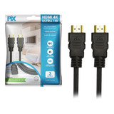 Kit 3 Pçs - Cabo Hdmi 3 Metros - 2.0mhz 4k 19 Pinos - Pix