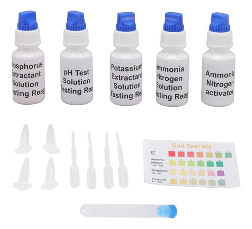 Kit De Prueba De Suelo Solución Líquida Ph Nitrógeno Fósforo