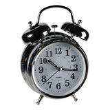Reloj Alarma Despertador Plateado Análogo Dos Campanas  6025