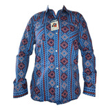 Camisa Vaquera Estilo Wrangler Checotah Para Hombre