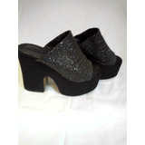 Zapatos Sarkany N 38 Negro Con Glitter De Fiesta 