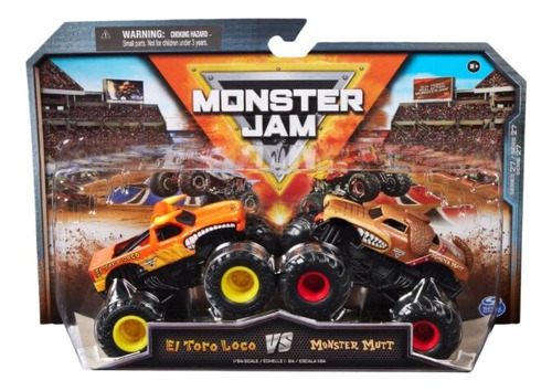 Hot Wheels Monster Jam Doble El Toro Loco Vs Monster Mutt