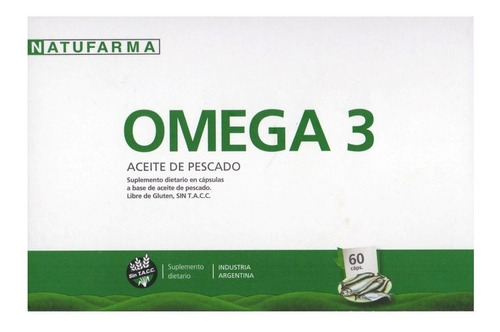 Omega 3 Aceite De Pescado 1000 Mg 60 Cápsulas Natufarma Sabor Sin Sabor