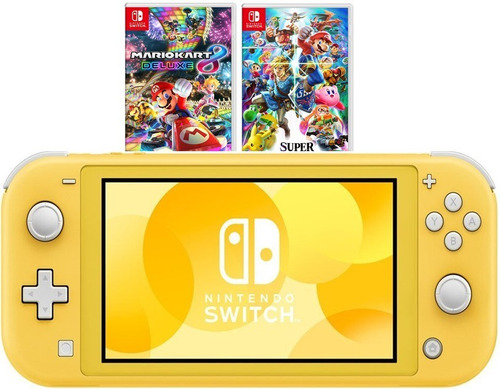 Nintendo Switch Lite Yellow  + 2 Juegos Fisicos + Obsequio