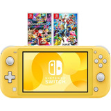 Nintendo Switch Lite Yellow  + 2 Juegos Fisicos + Obsequio