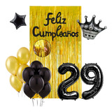 Kit Decoración Cumpleaños Globo Número Corona