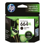 Cartucho Original De Tinta Negra Hp 664xl Advantage F6v31al