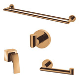 Kit Lorenzetti Rose Gold Luxo Toalheiro-duplo Papel Acabamen