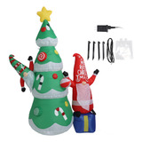 Decoración Inflable Enano De 1,8 M Y Árbol De Navidad Ip44