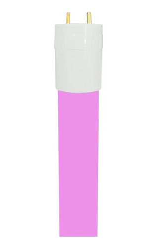 Lâmpada Tubo Led 9w Rosa Bivolt G13 60cm Colorida Vidro