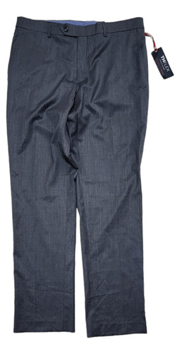 Pantalon De Vestir Tommy Hilfiger 34x32 Gris Recto Stretch