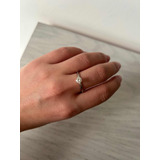 Anillo De Compromiso Diamante Natural .16 Ct. Oro 14k Tif