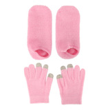 Luvas De Gel Hidratante, Meias, Tela De Toque Rosa, Spa, Rep