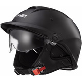 Casco Abierto Ls2 Hh590 Certificado Dot Rebellion Negro Mate