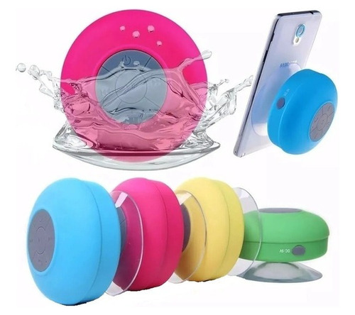 Mini Caixa De Som Sem Fio A Prova D'água C Ventosa Bluetooth