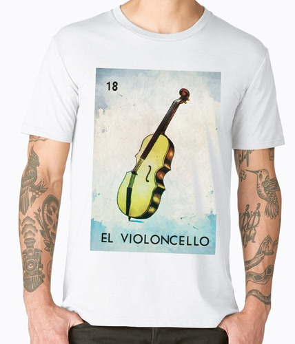 Playeras Cleen Alexer Loteria El Viloncello Mod 64