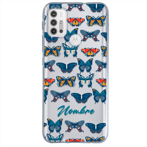 Funda Para Motorola Mariposas Personalizada Nombre