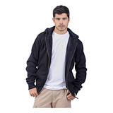 Campera Frisa Con Corderito Negro, Hombre. Bravo J. T. S-4xl