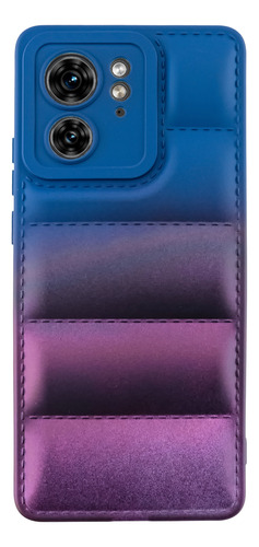 Funda Cubre Modulo Puffer Perlada Bicolor Para Moto Edge 40