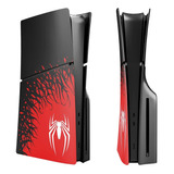 Aba Carcaça Spiderman Playstation 5 Slim Preta Ps5 Faceplate