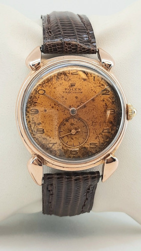 Reloj Rolex Cal.700 Caja Oversize Hermosas Asas En/oro Rojo!