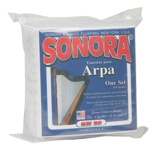 Encordado Para Arpa Llanera Sonora Sn32