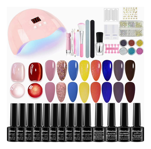 Kit Lampara Uña Uv Gel 54w,6 Esmaltes+6esmaltes Ojo Gato Gel | Envío gratis
