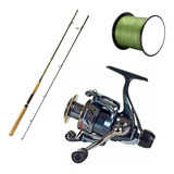 Kit Pesca Rio Carrete Dam Camaro 630 Caña Solara 1.80 Nylon