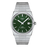 Reloj Hombre Tissot Prx Powermatic 80 Acero | Carátula Verde Color Del Fondo Verde Oscuro