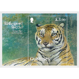 2012 Fauna En Peligro- Tigre Bengala- Guernsey (bloque) Mint