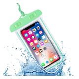 Funda Sumergible Protectora Agua Waterproof Bolsa De Celular Color Verde