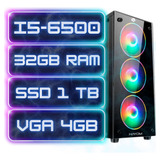 Cpu Gamer Intel Core I5 6ªgeração 32gb Ddr4 Ssd 1tb Vga 4gb
