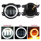 Par Faros Niebla Angel Jeep Wrangler Jk 4 Luz Led Drl 4x4 Sa